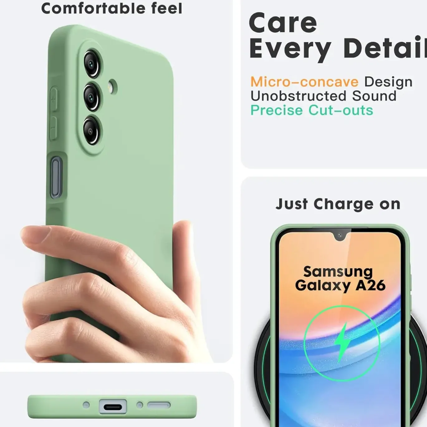 Samsung Galaxy A17 5G - Silikon Case mit Mikrofaser-Innenseite