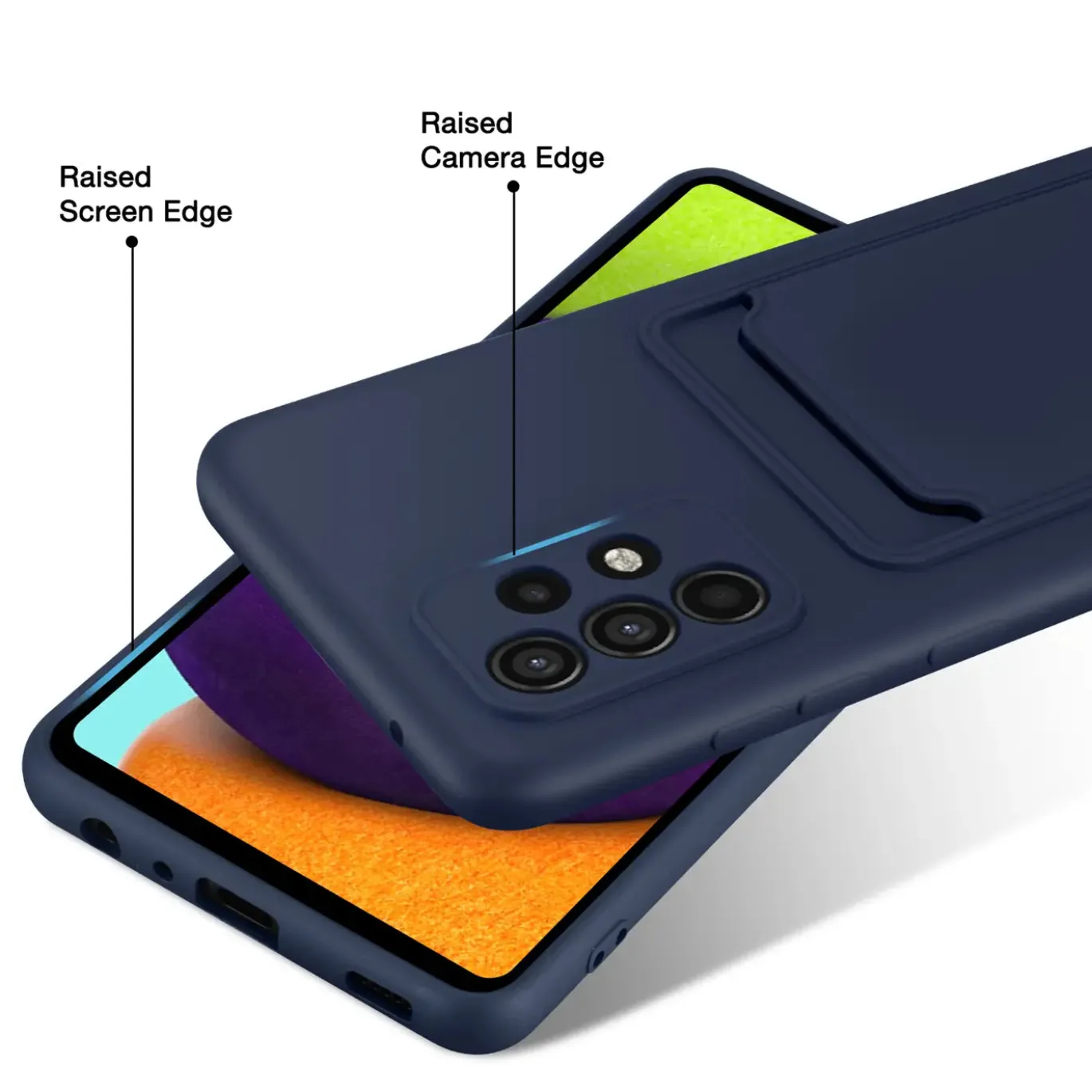 Samsung Galaxy A23 5G - Silikonhülle mit Kartenfach & Kameraschutz