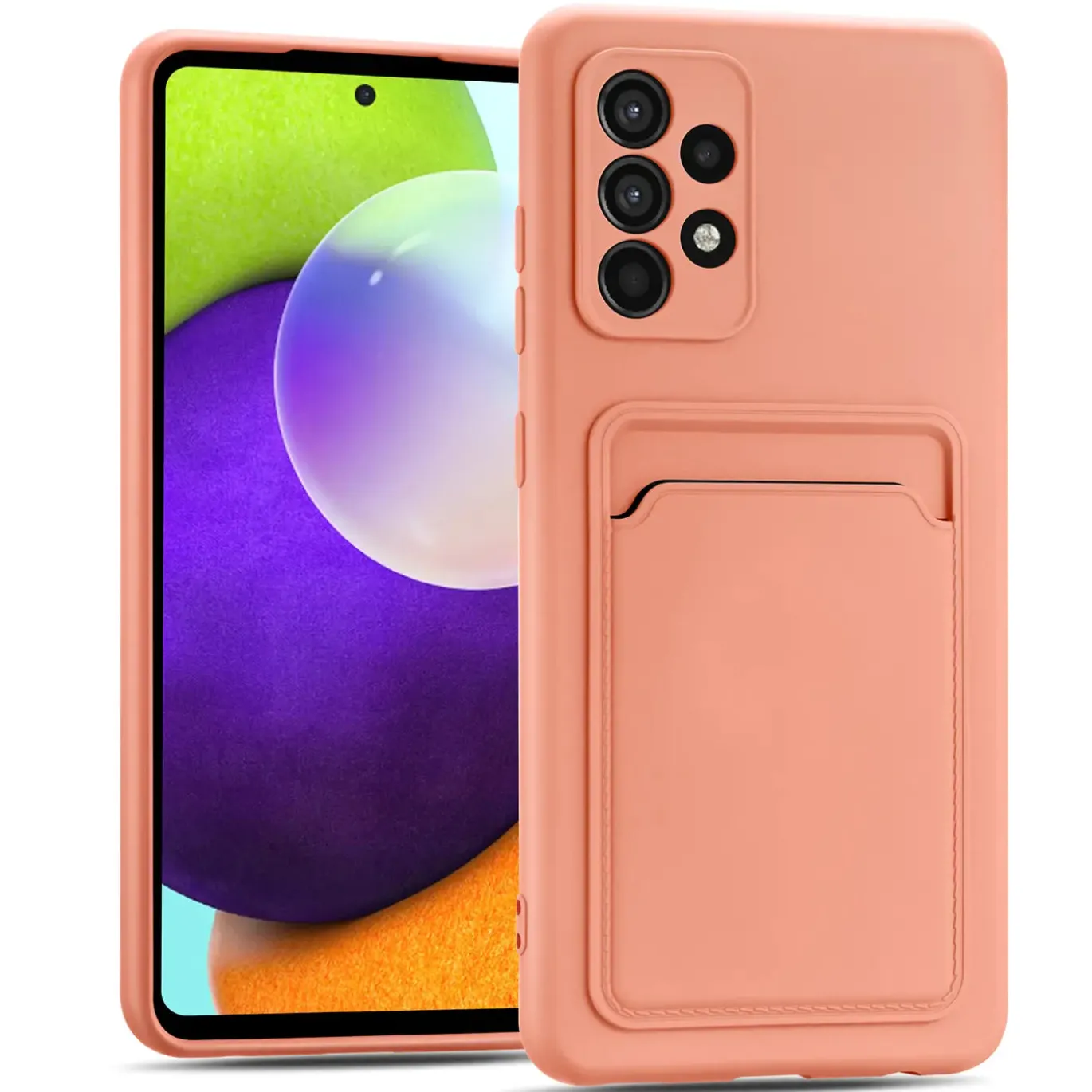 Samsung Galaxy A23 5G - Silikonhülle mit Kartenfach & Kameraschutz