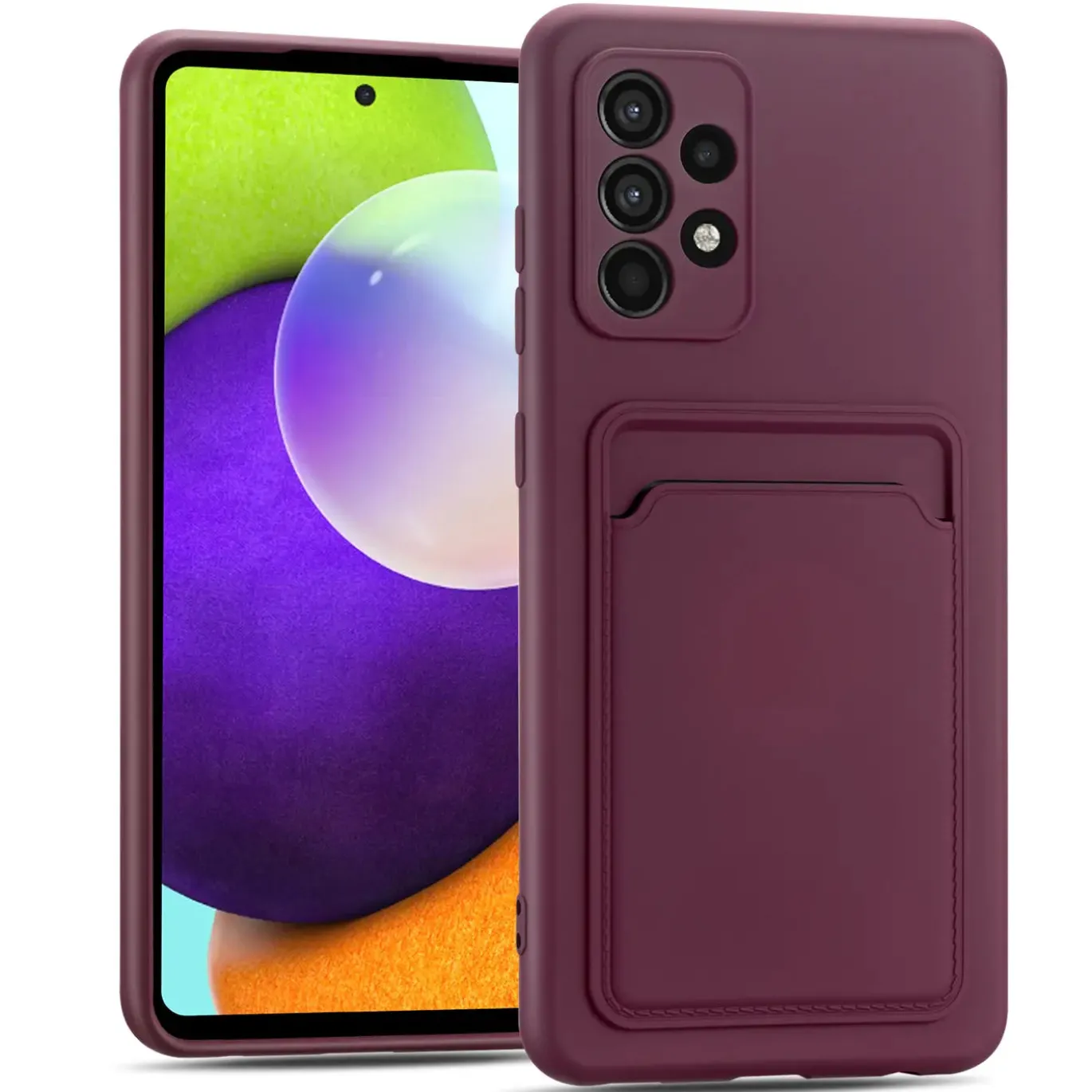 Samsung Galaxy A23 5G - Silikonhülle mit Kartenfach & Kameraschutz