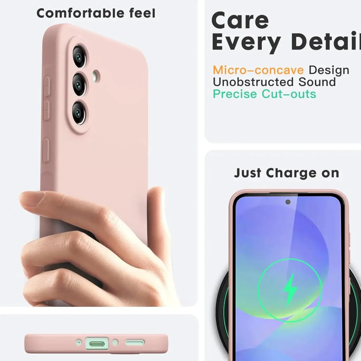 Samsung Galaxy A36 5G - Silikon Case mit Mikrofaser-Innenseite