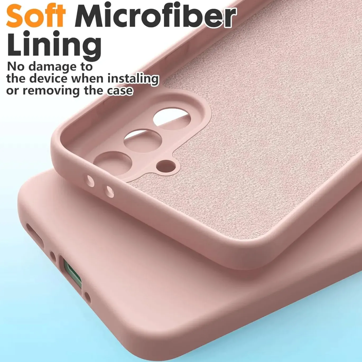 Samsung Galaxy A36 5G - Silikon Case mit Mikrofaser-Innenseite