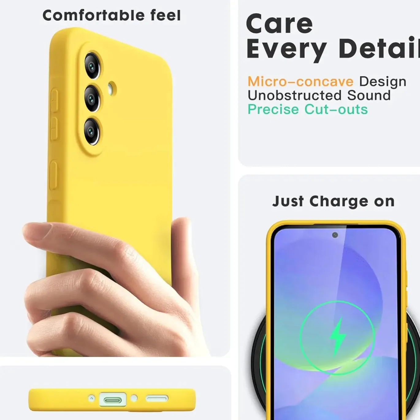 Samsung Galaxy A36 5G - Silikon Case mit Mikrofaser-Innenseite