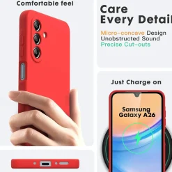Samsung Galaxy A26 5G - Silikon Case mit Mikrofaser-Innenseite