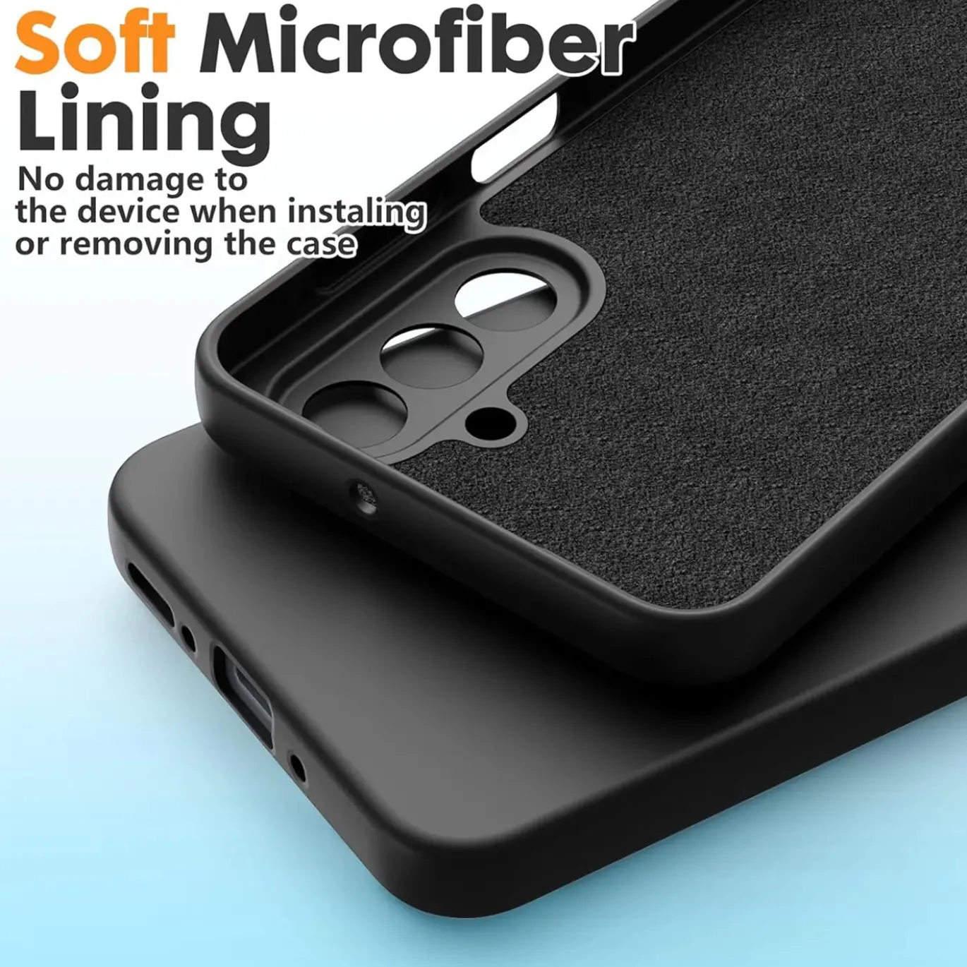 Samsung Galaxy A26 5G - Silikon Case mit Mikrofaser-Innenseite