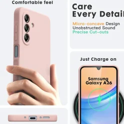Samsung Galaxy A26 5G - Silikon Case mit Mikrofaser-Innenseite