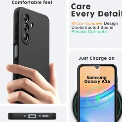 Samsung Galaxy A26 5G - Silikon Case mit Mikrofaser-Innenseite