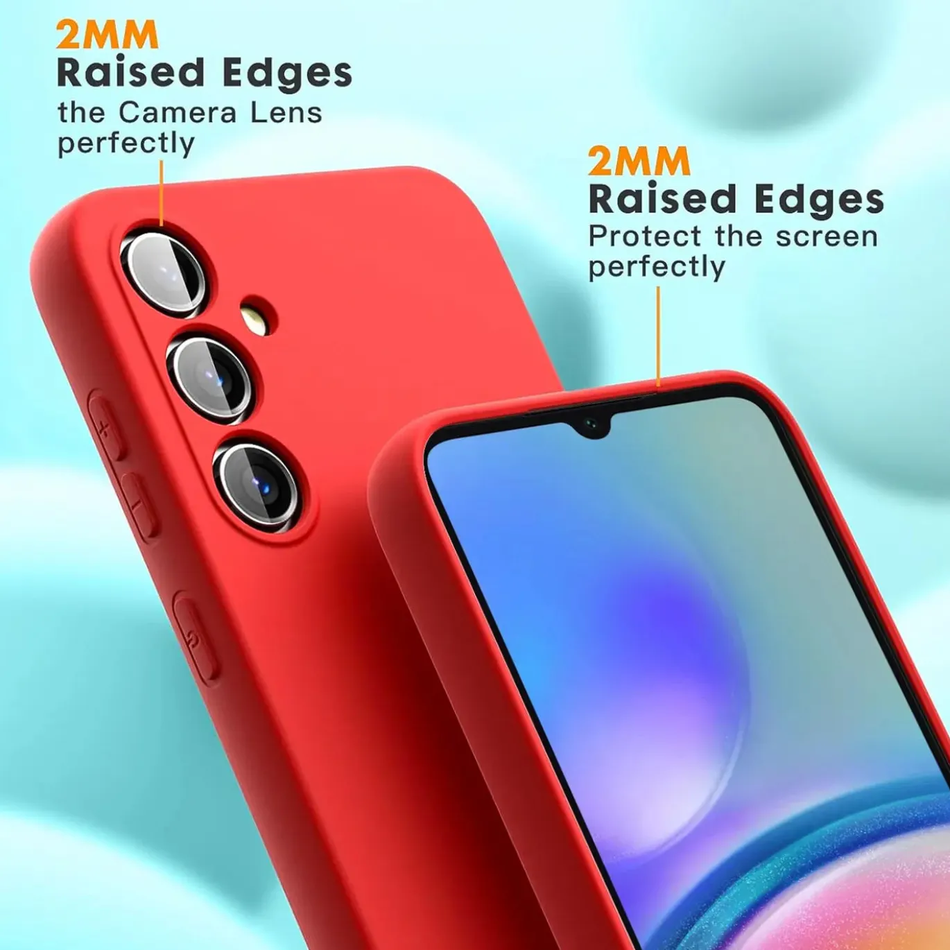 Samsung Galaxy A25 5G - Silikon Case mit Mikrofaser-Innenseite