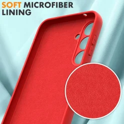 Samsung Galaxy A25 5G - Silikon Case mit Mikrofaser-Innenseite