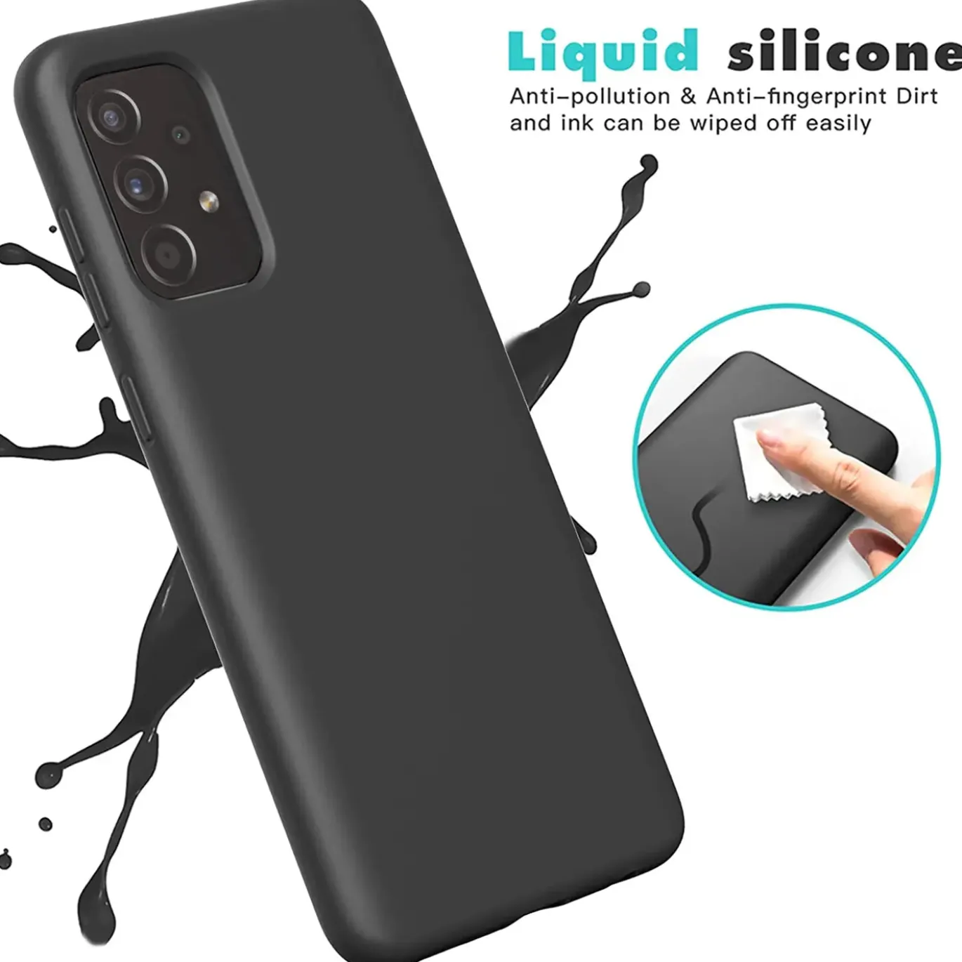 Samsung Galaxy A35 5G - Silikon Case mit Mikrofaser-Innenseite