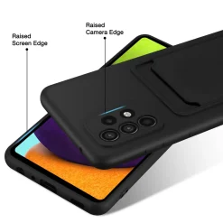 Samsung Galaxy A53 5G - Silikonhülle mit Kartenfach & Kameraschutz