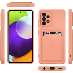 Samsung Galaxy A53 5G - Silikonhülle mit Kartenfach & Kameraschutz