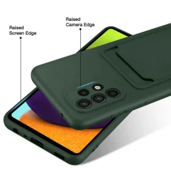 Samsung Galaxy A53 5G - Silikonhülle mit Kartenfach & Kameraschutz