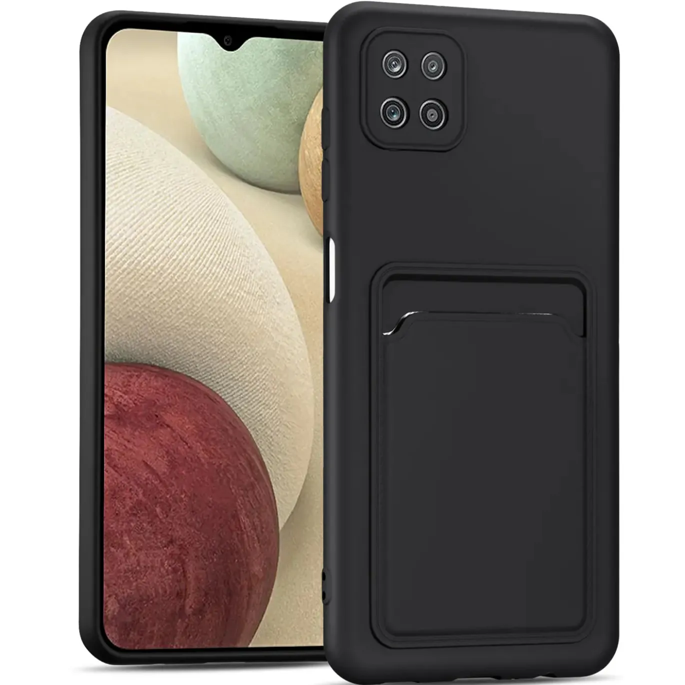 Samsung Galaxy A22 5G - Silikonhülle mit Kartenfach & Kameraschutz