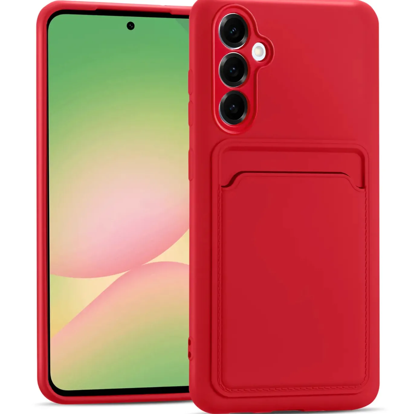 Samsung Galaxy A56 5G - Silikonhülle mit Kartenfach & Kameraschutz