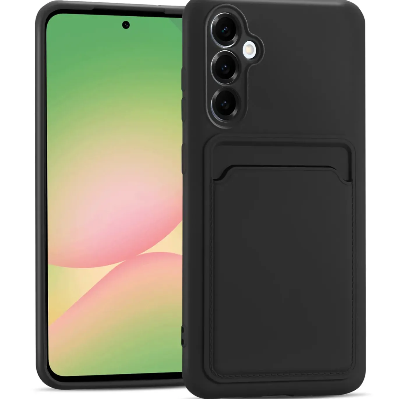 Samsung Galaxy A56 5G - Silikonhülle mit Kartenfach & Kameraschutz