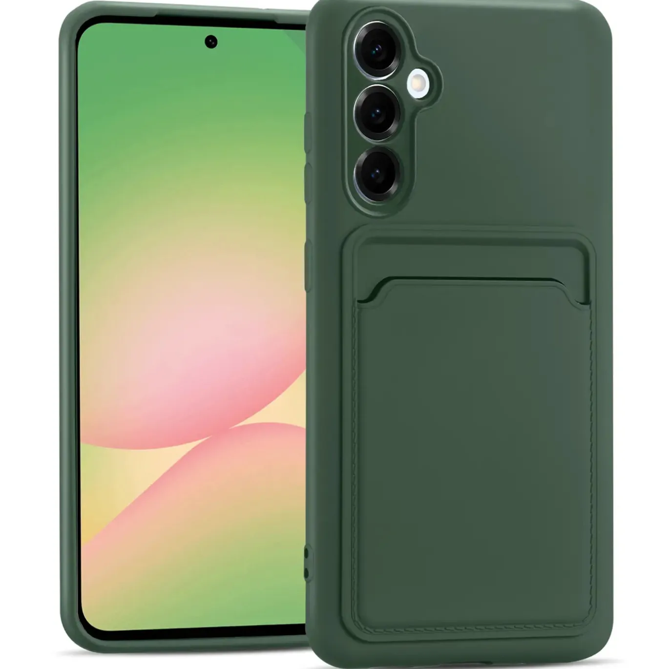 Samsung Galaxy A56 5G - Silikonhülle mit Kartenfach & Kameraschutz