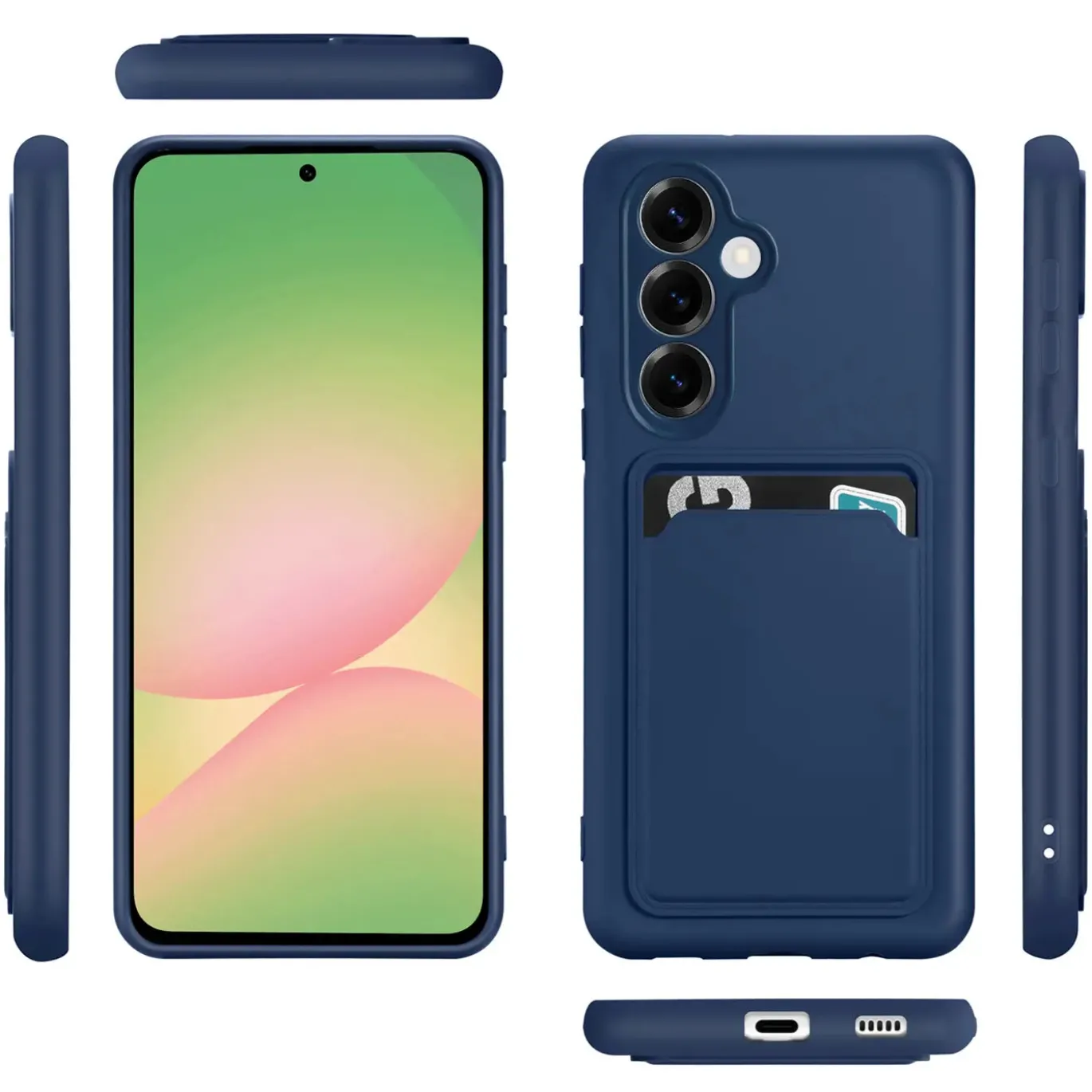 Samsung Galaxy A56 5G - Silikonhülle mit Kartenfach & Kameraschutz