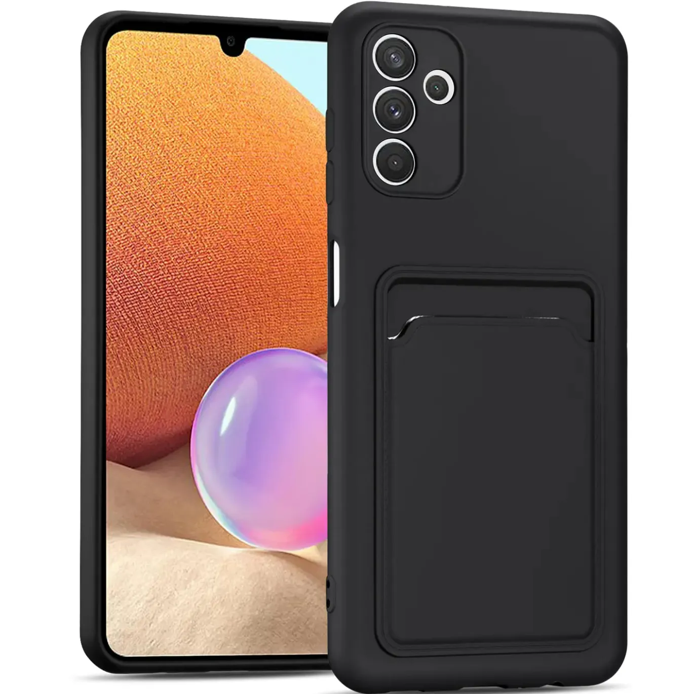 Samsung Galaxy A54 5G - Silikonhülle mit Kartenfach & Kameraschutz
