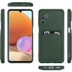 Samsung Galaxy A54 5G - Silikonhülle mit Kartenfach & Kameraschutz