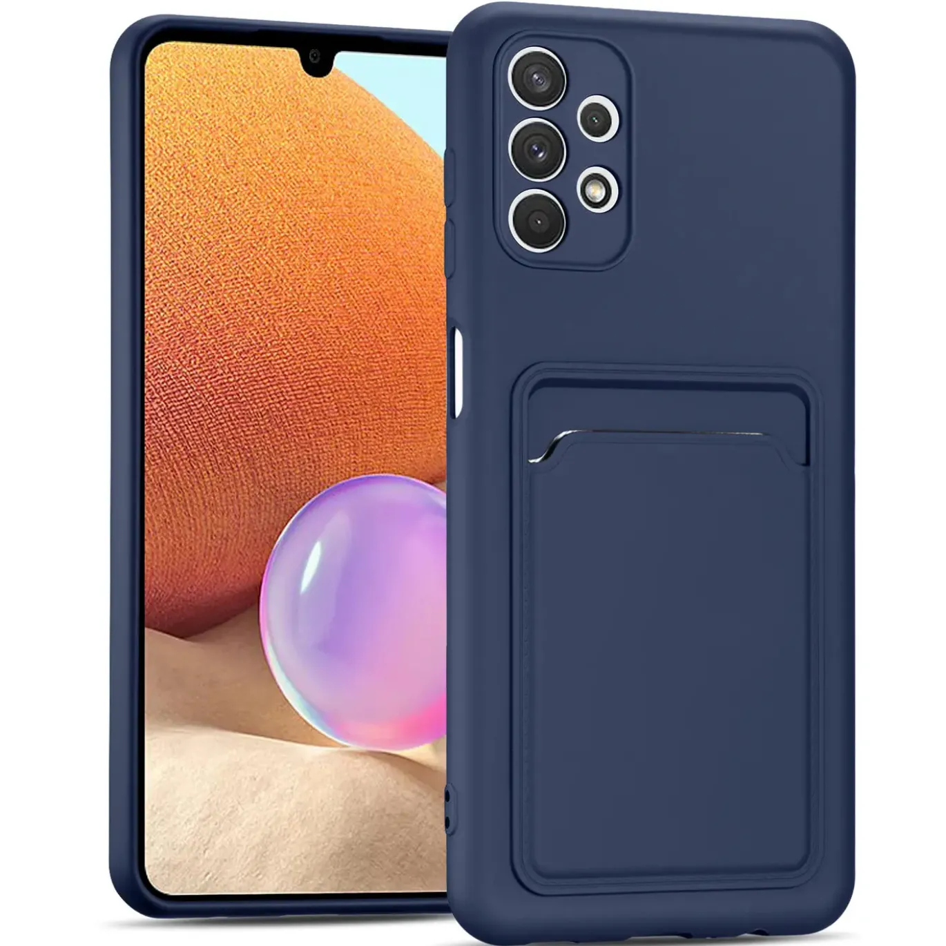 Samsung Galaxy A13 4G - Silikonhülle mit Kartenfach & Kameraschutz