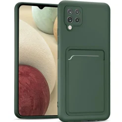Samsung Galaxy A42 5G - Silikonhülle mit Kartenfach & Kameraschutz