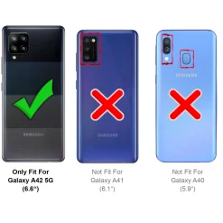 Samsung Galaxy A42 5G - Silikonhülle mit Kartenfach & Kameraschutz