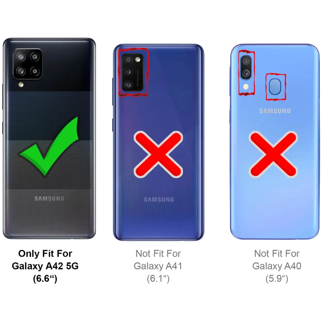 Samsung Galaxy A42 5G - Silikonhülle mit Kartenfach & Kameraschutz