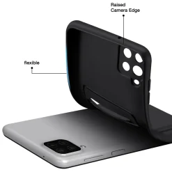 Samsung Galaxy A42 5G - Silikonhülle mit Kartenfach & Kameraschutz
