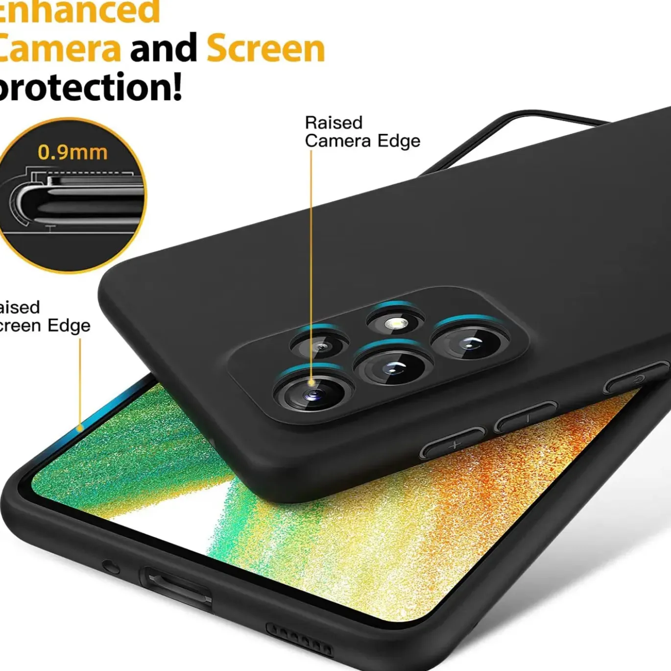 Samsung Galaxy A33 5G - Slim Silikon Backcover Schwarz