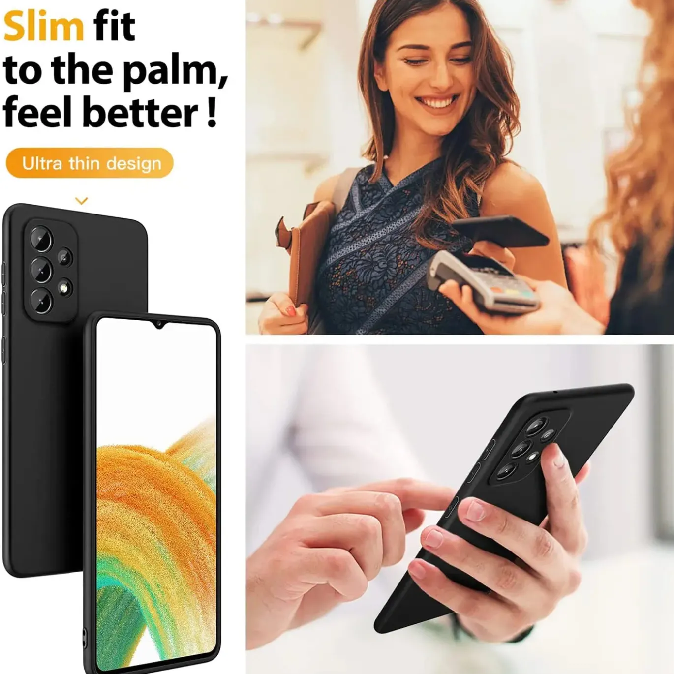 Samsung Galaxy A33 5G - Slim Silikon Backcover Schwarz