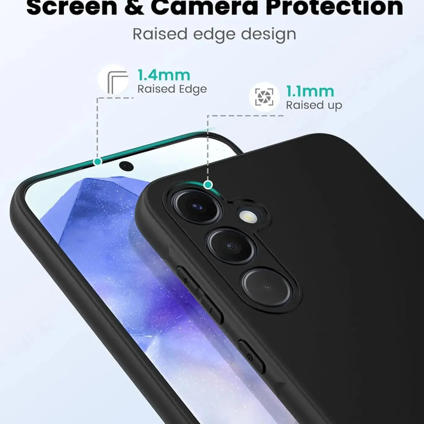 Samsung Galaxy A55 5G - Slim Silikon Backcover Schwarz