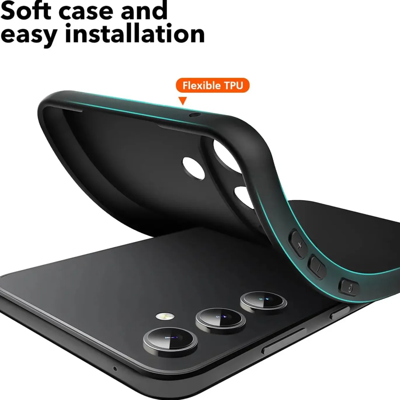 Samsung Galaxy A55 5G - Slim Silikon Backcover Schwarz