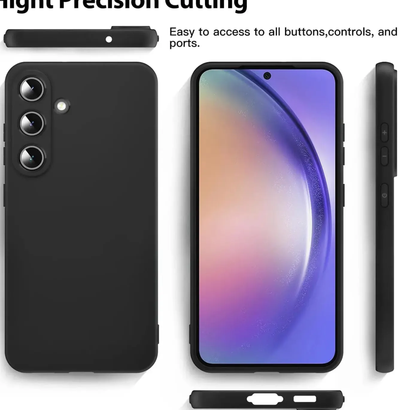 Samsung Galaxy A55 5G - Slim Silikon Backcover Schwarz