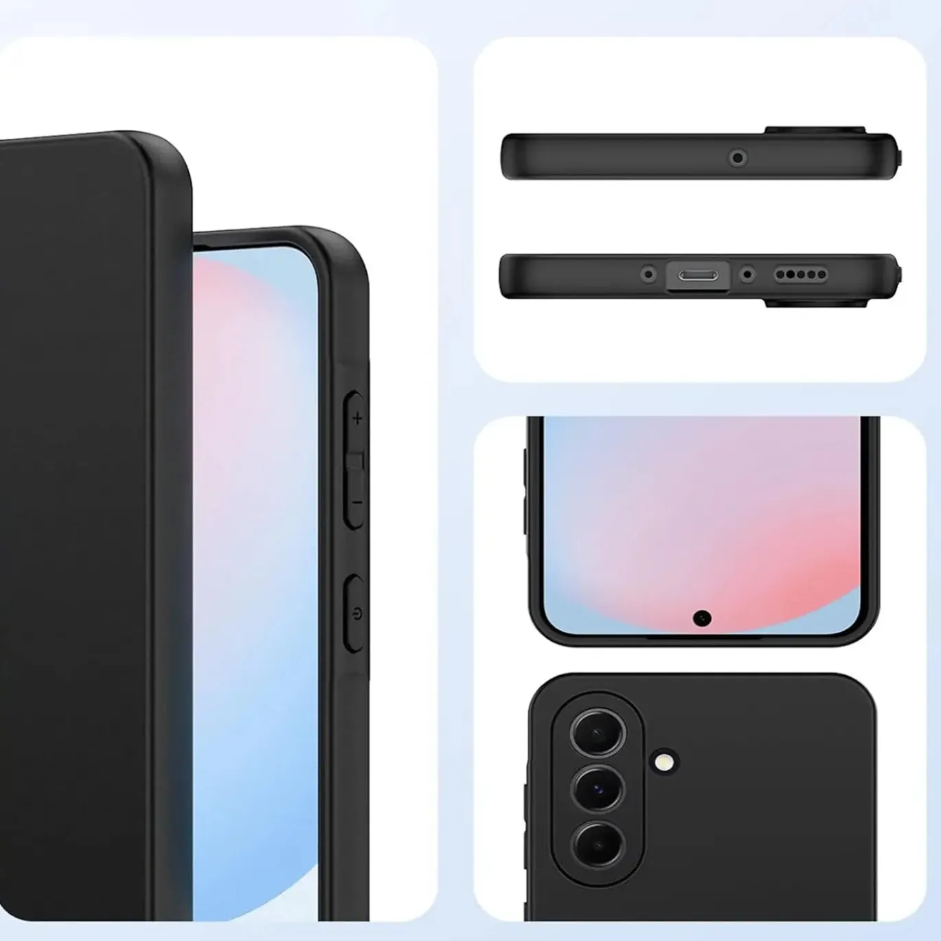 Samsung Galaxy A36 5G - Slim Silikon Backcover Schwarz