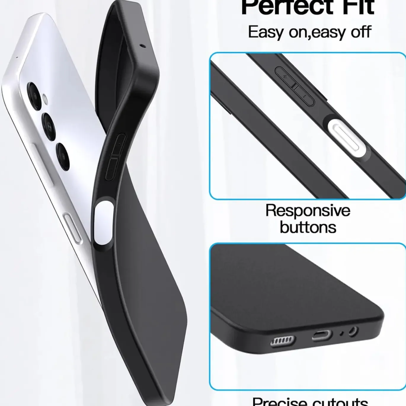 Samsung Galaxy A25 5G - Slim Silikon Backcover Schwarz