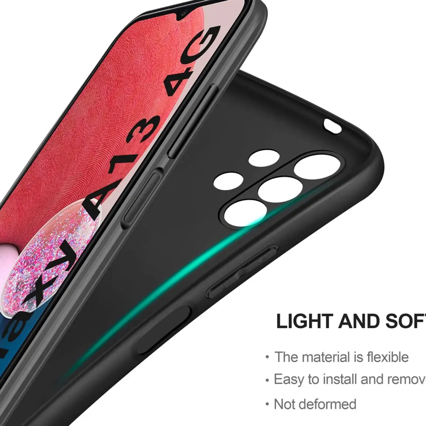 Samsung Galaxy A13 4G - Slim Silikon Backcover Schwarz