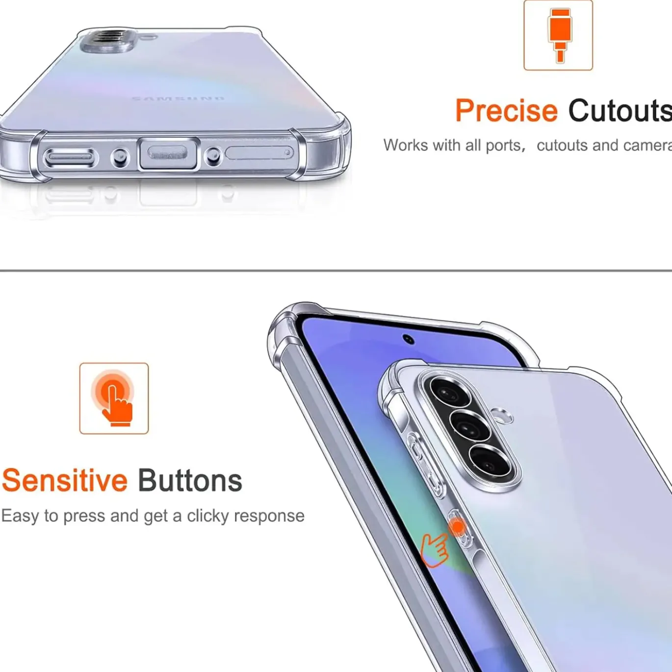 Samsung Galaxy A36 5G - Stoßfestes Clear Case