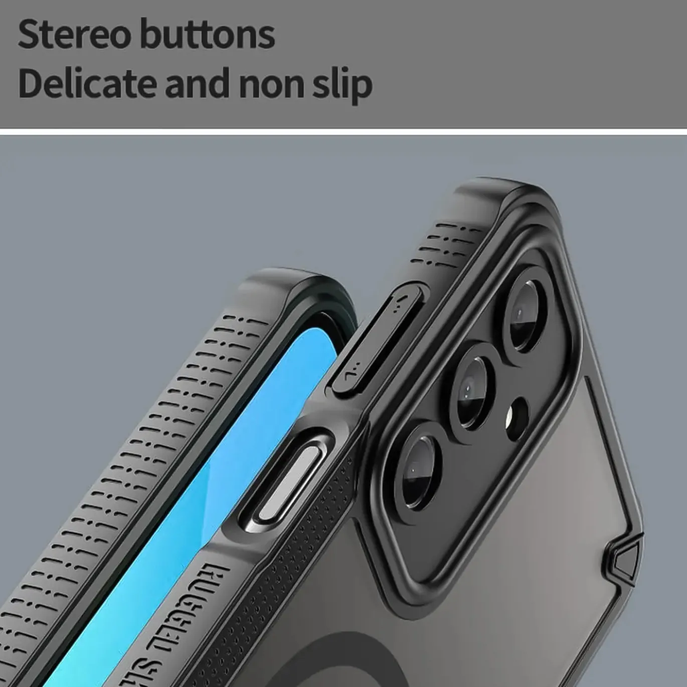 Samsung Galaxy A26 5G - Stoßfestes MagSafe Case in Schwarz mit halbtransparenter Rückseite