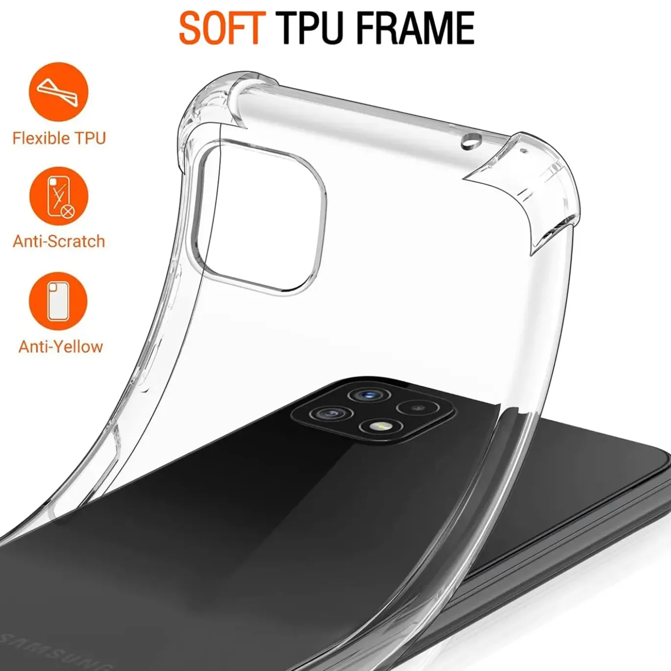 Samsung Galaxy A22 5G - Stoßfestes Clear Case