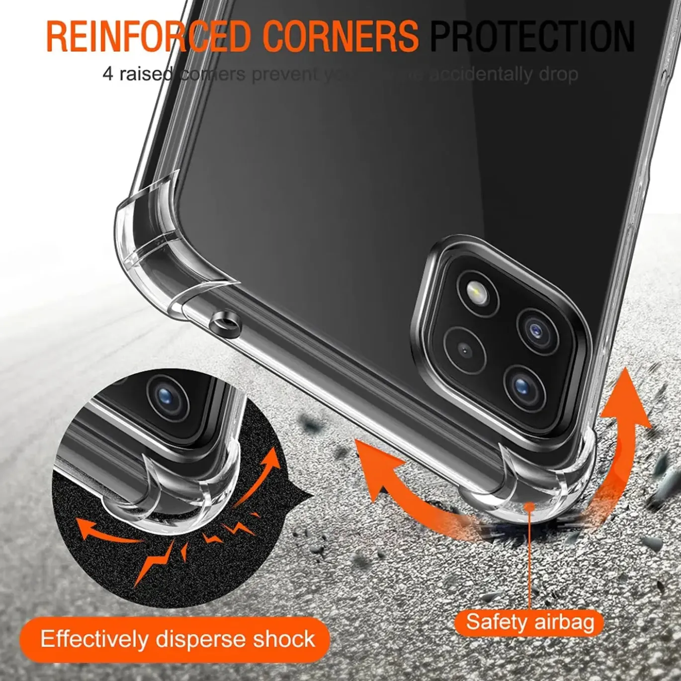 Samsung Galaxy A22 5G - Stoßfestes Clear Case