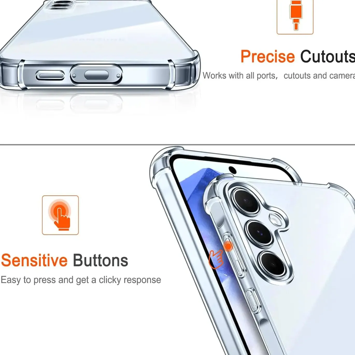 Samsung Galaxy A55 5G - Stoßfestes Clear Case