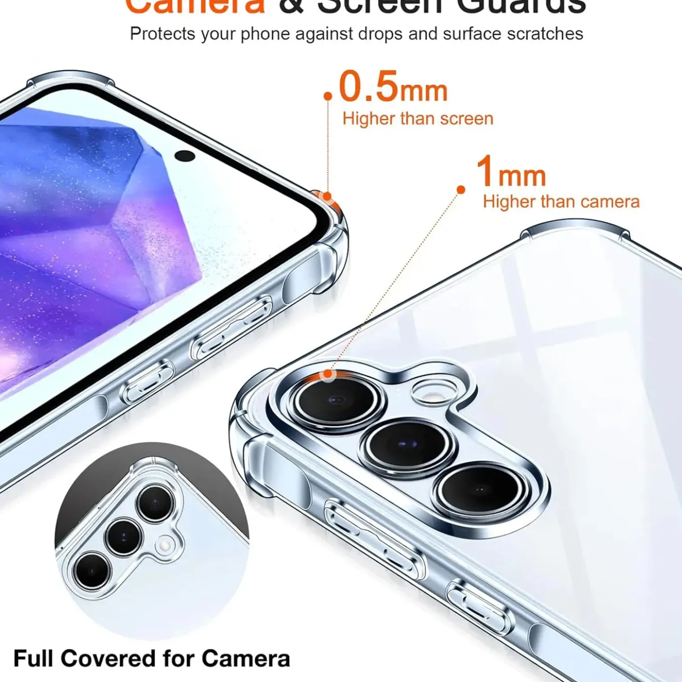 Samsung Galaxy A55 5G - Stoßfestes Clear Case