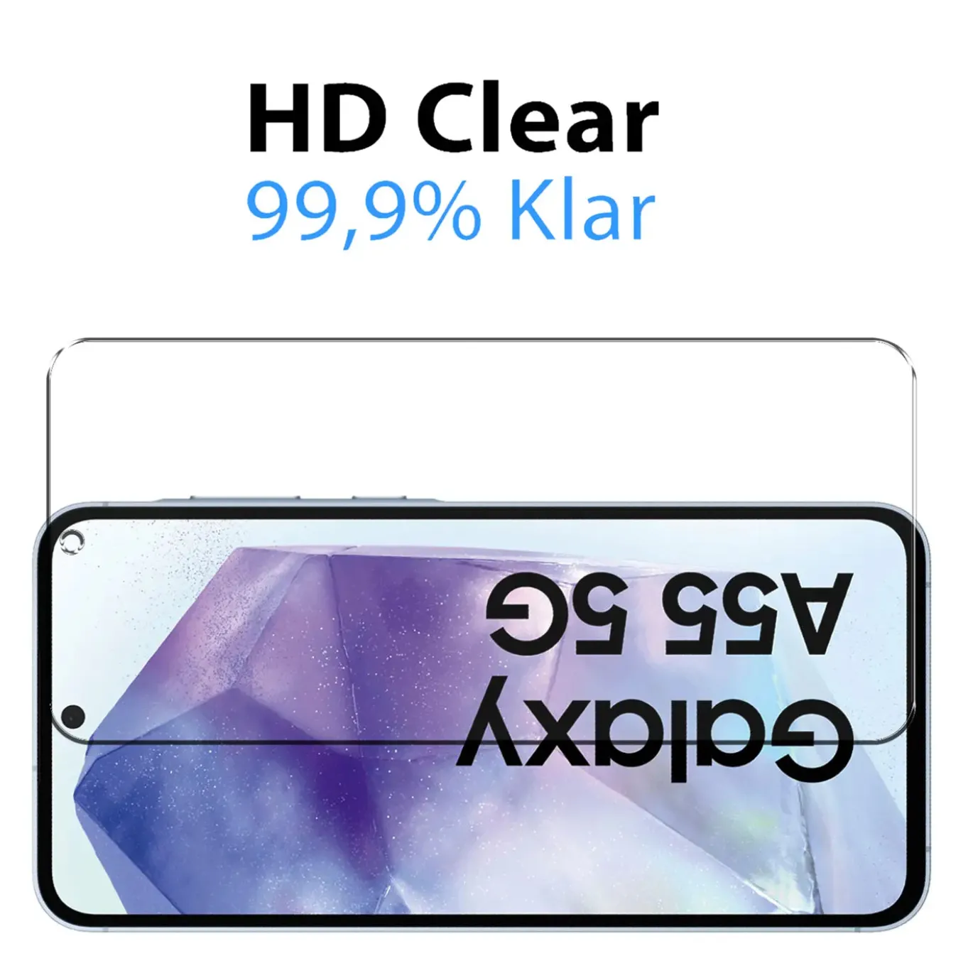 Samsung Galaxy A55 5G - 2x 9H Panzer Glasfolie, Displayfolie