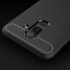 Samsung Galaxy A8 Plus 2018 - Carbon Case Hülle, stoßfest