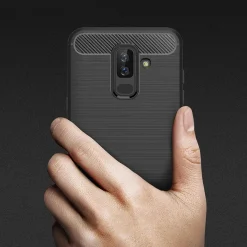 Samsung Galaxy A8 Plus 2018 - Carbon Case Hülle, stoßfest