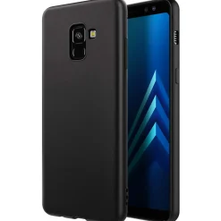 Samsung Galaxy A8 Plus 2018 - Slim Silikon Backcover Schwarz
