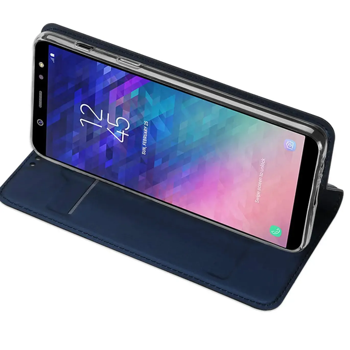 Samsung Galaxy A6 Plus - Booklet Case mit Magnetverschluss