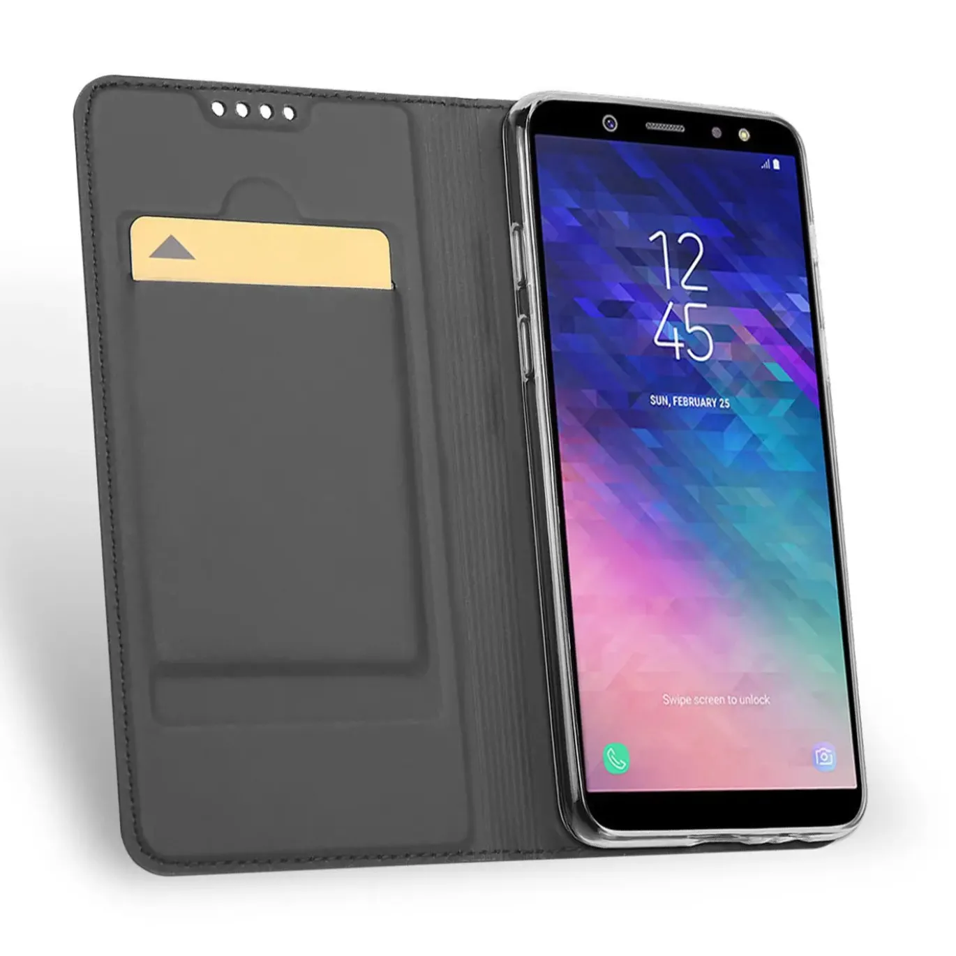 Samsung Galaxy A6 Plus - Booklet Case mit Magnetverschluss
