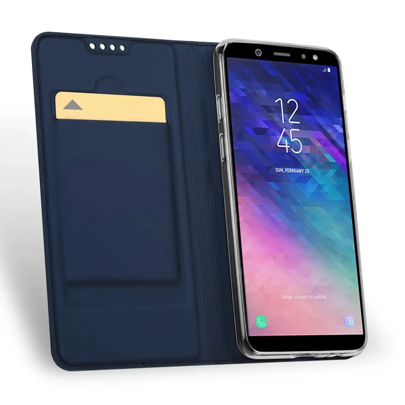 Samsung Galaxy A6 Plus - Booklet Case mit Magnetverschluss